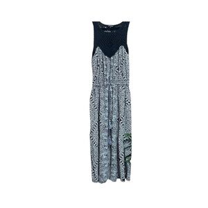 Lucky Brand Black and White Paisley Print Dress